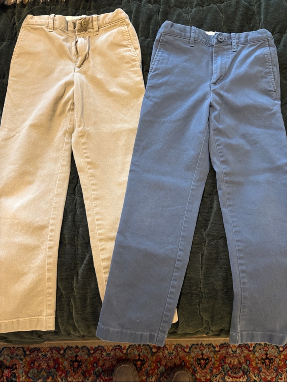 Classic Boys' Crewcuts Pants Duo - Khaki & Navy, Slim Fit size 7